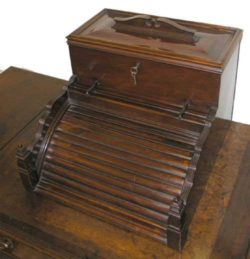fig 1. UNUSUAL 19th CENTURY MAHOGANY STATIONERY BOX