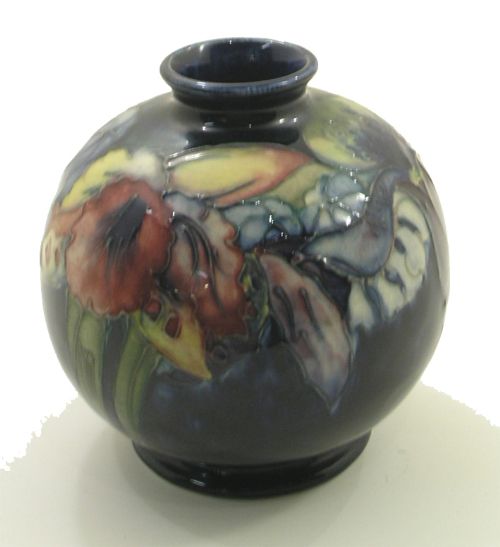 Good William Moorcroft Frilled & Slippered Orchids Vase