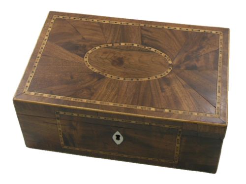 George III Mahogany and Inlaid Box. Circa; 1790