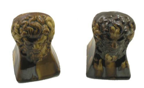 Rare Pair Scottish Pottery Sash Window Stops