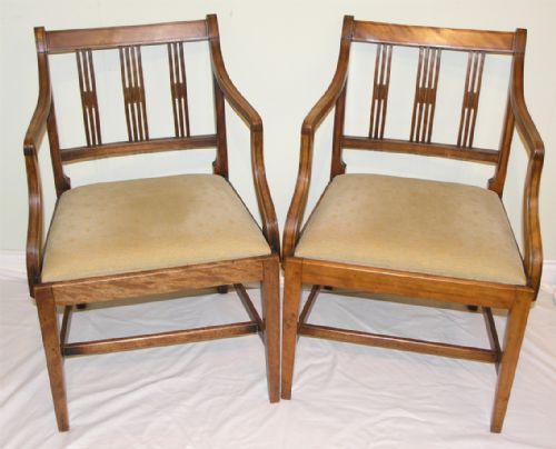 Fine Pair of Georgian Scottish Arm Chairs. C. 1820
