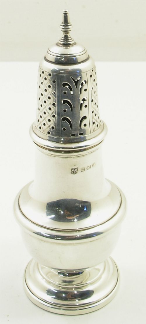 Good Sterling Silver Sugar Castor. 1938