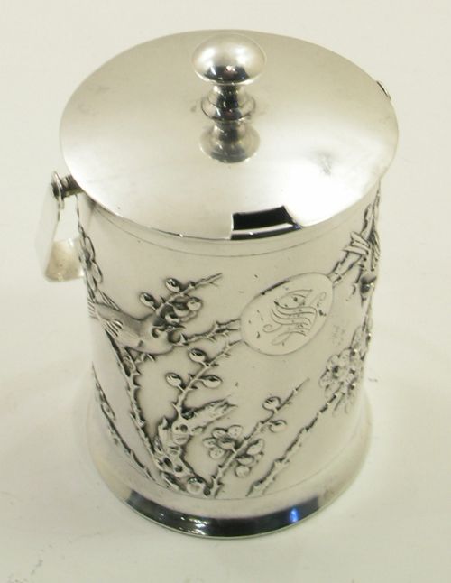 Chinese Silver Jam Pot by Tuck Chang Shanghai