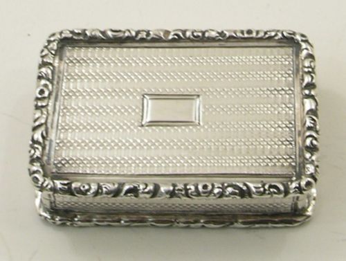 Superb George III Silver Vinaigrette. Complete. 1813