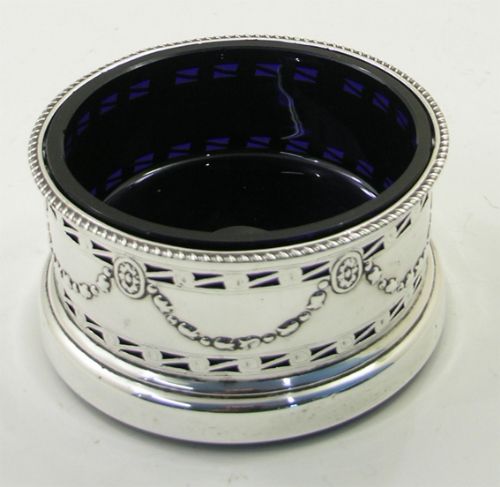 Edwardian Silver Coaster with Liner. Chester 1910