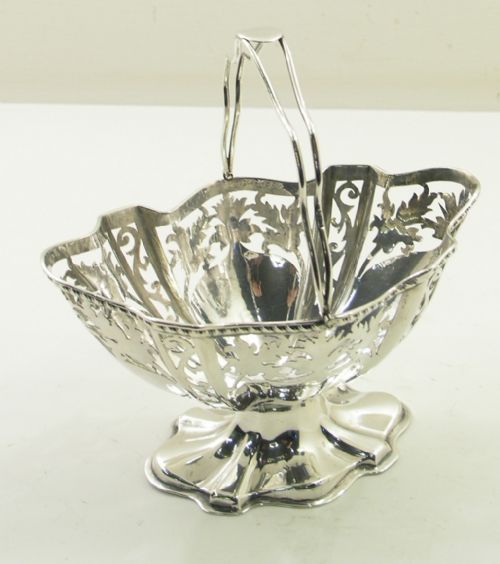 Good George III London Silver Sweet Meat Basket. C. 1770
