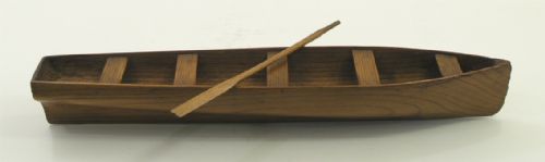 19th Century Carved Pine Model of a Scull Boat