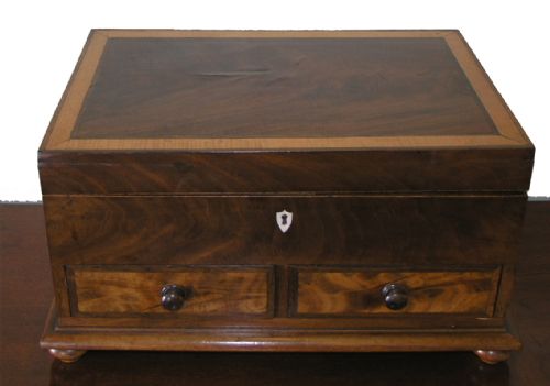 Georgian Scottish Mahogany Ladies Dressing Box