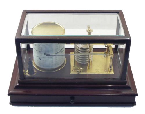 Edwardian Mahogany Cased Barograph. Fully Working.