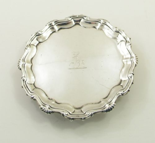 George II Silver Card Tray by Richard Rugg. 1754