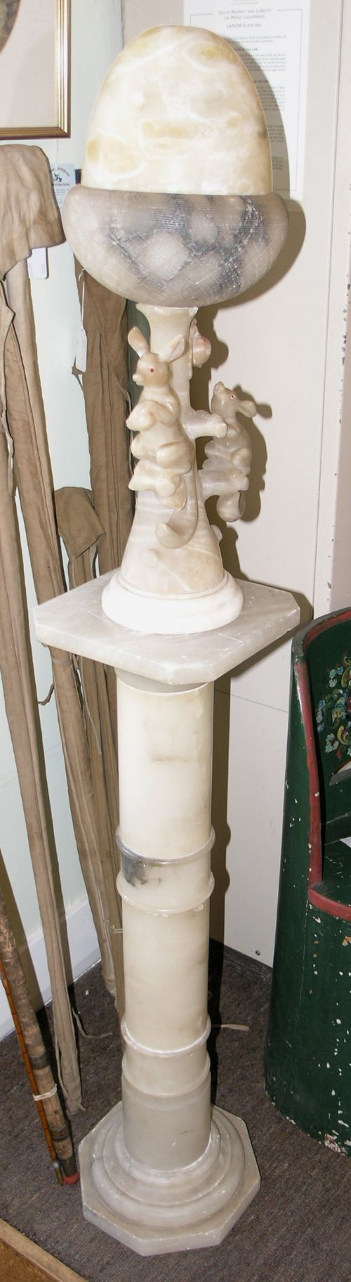 Very Unusual Alabaster Lamp, Possibly Australian
