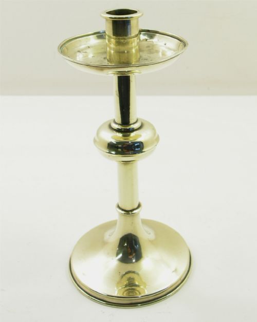 Good 17th Century Style Single Brass Candlestick