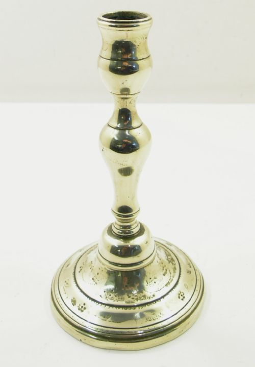 Superb Early 18th Century Brass Candlestick. C. 1720