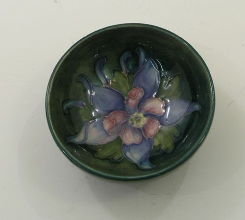Moorcroft England Columbine Pattern Small Dish
