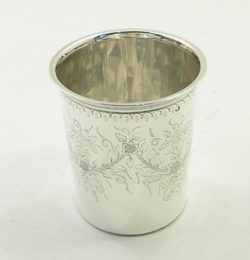 Mid 19th Century French Silver Beaker. Ernest Compere.