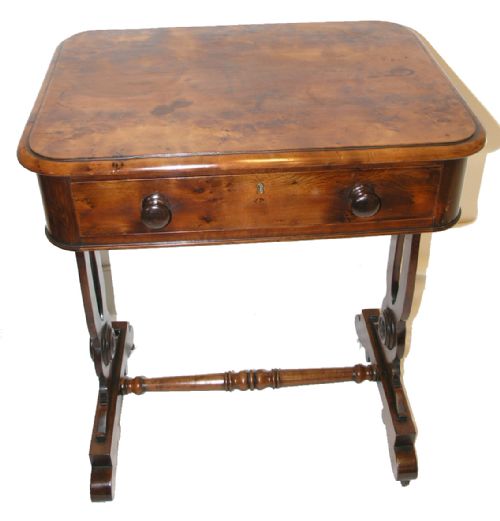 Rare George III Solid Yew-wood Occasional Table