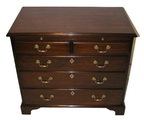 33" Wide George II Mahogany Chest with a Slide