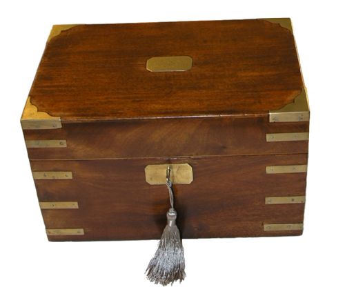 George III Mahogany Military Campaign Decanter Box