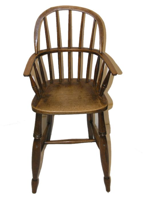 Good Early 19th Century Childs Windsor High Chair