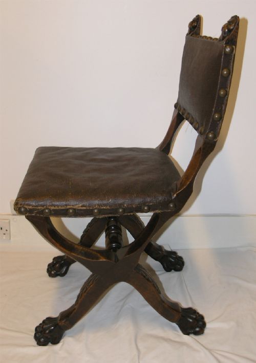 fig 1. MOST UNUSUAL SET OF 6 FRENCH OAK 