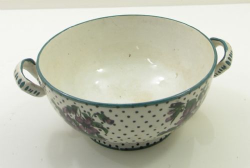 Very Rare Scottish Wemyss Ware Sponge Bowl. Violets