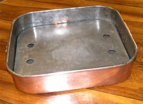 Rare Large 19th Century Copper Venison Roasting Pan