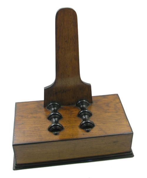 Rare Early 19th Century Oak & Ebony Plate Stand