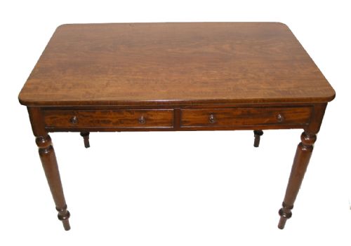 Large Pomelli Mahogany Two Drawer Writing Table. C. 1825