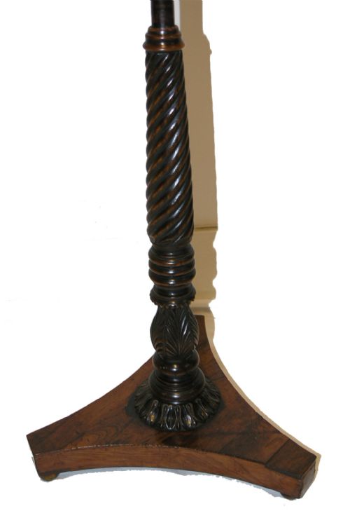 fig 1. BEAUTIFUL REGENCY ROSEWOOD POLE SCREEN WITH TAPESTRY