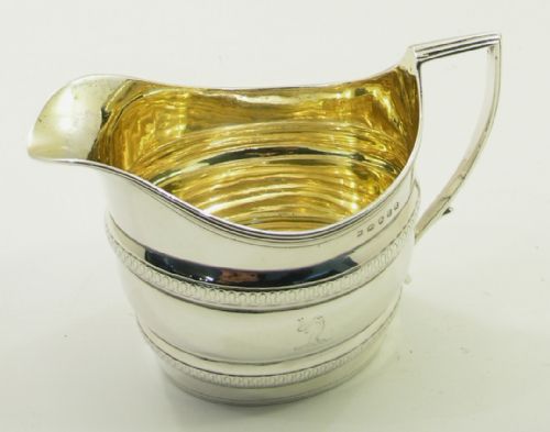 Good George III Silver Helmet Cream Jug. 1804