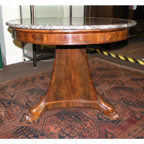 fig 1. GOOD 19th CENTURY FRENCH GUERIDON ROUND HALL TABLE