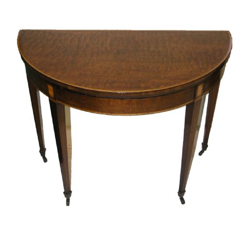 Georgian Scottish Mahogany Half Round Card Table