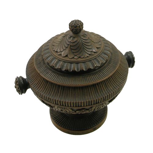 Stunning Black Forest Carved Treen Lidded Urn