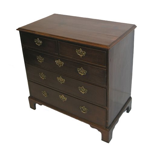 fig 1. GOOD ALL ORIGINAL GEORGE III MAHOGANY CHEST OF DRAWERS