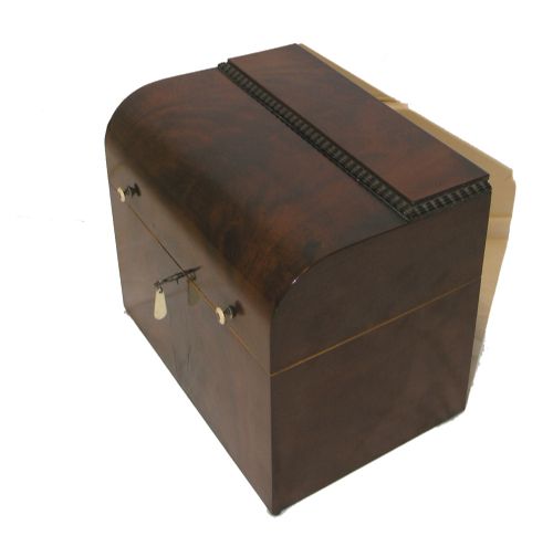 fig 1. GEORGE III MAHOGANY DECANTER BOX. COMPLETE. CIRCA; 1800