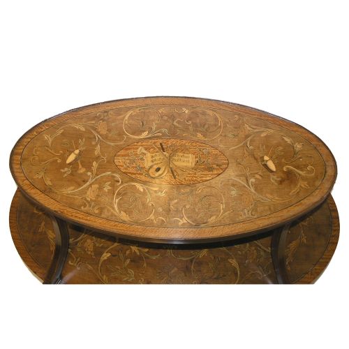 Fine Edwardian Marquetry Music Influence Etagere