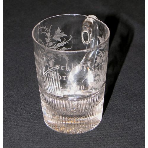 fig 3. SET OF 3 STUNNING SCOTTISH VICTORIAN ENGRAVED GLASSES