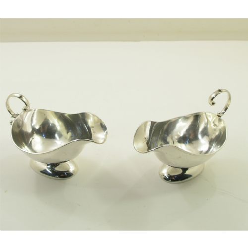 Pair of George V Silver Sauce Boats. Birmingham 1911