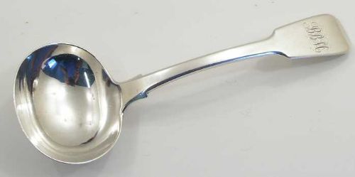 Large Heavy George III Silver Sauce Ladle. London 1826