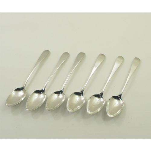 Set of 6 Georgian Scottish Silver Desert Spoons. 1806