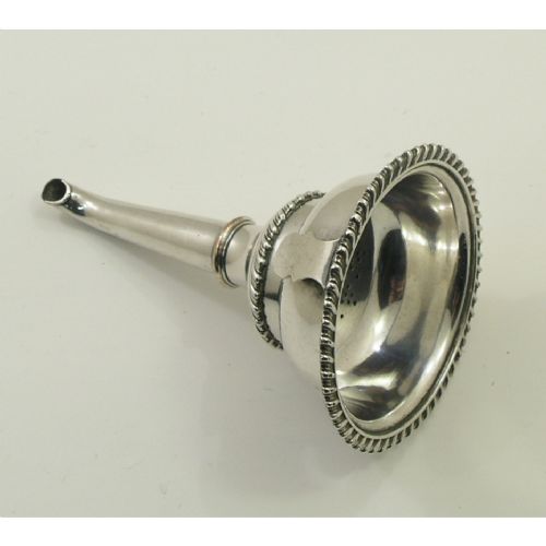 Good Georgian Silver Plated Wine Funnel. Circa 1800