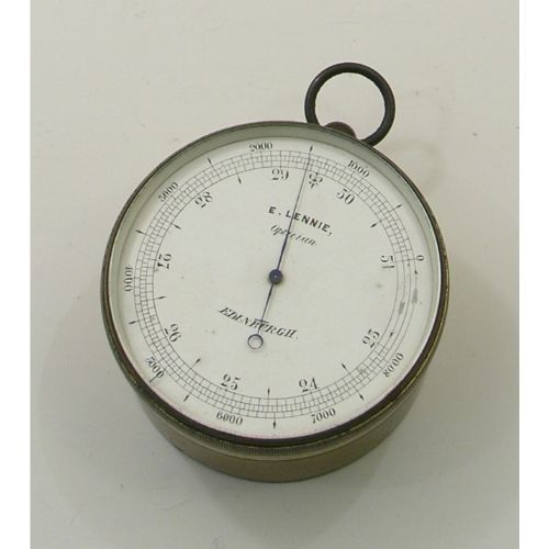 Top Quality Scottish Pocket Barometer by E. Lennie