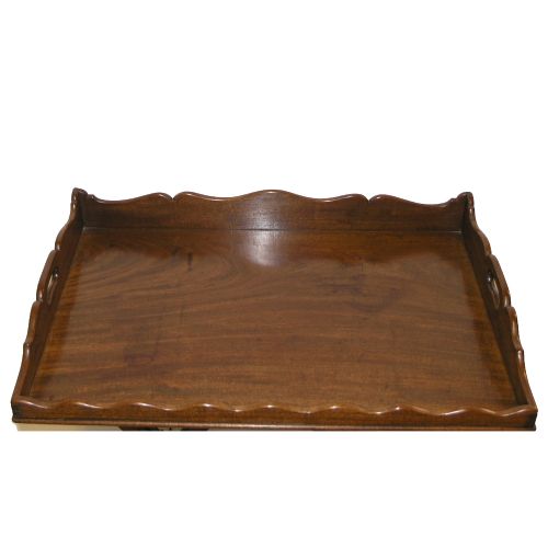 fig 1. GOOD GEORGE III MAHOGANY BUTLERS TRAY AND STAND. C. 1810