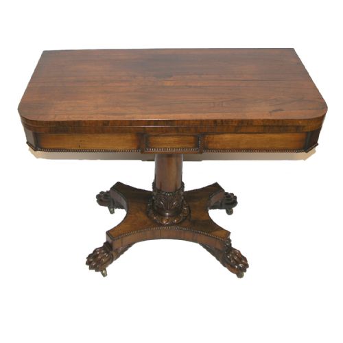 William Trotter Regency Rosewood Card Table. C. 1820