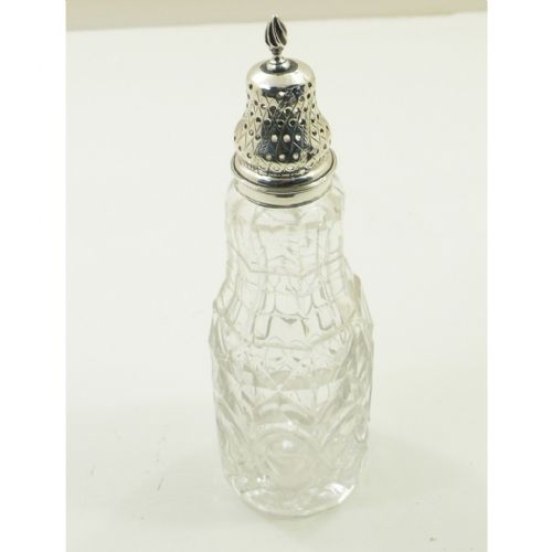Georgian Silver & Cut Glass Sugar Shaker. 1795