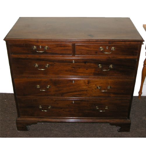 fig 1. 18th CENTURY GEORGE III MAHOGANY CHEST OF DRAWERS
