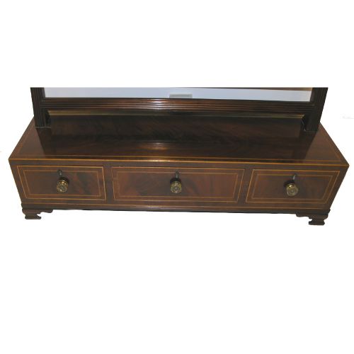 fig 1. HUGE GEORGIAN SHERATON MAHOGANY DRESSING MIRROR. C. 1810