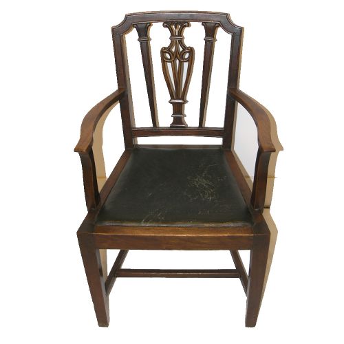 Rare Set of 10 Anglo Indian Rosewood Arm Chairs. C. 1870