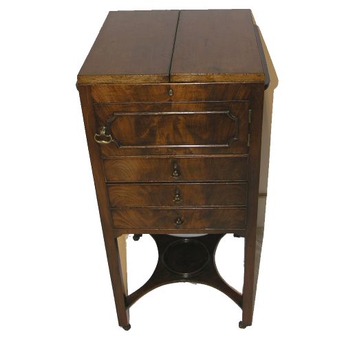 18th Century George III Mahogany Square Washstand