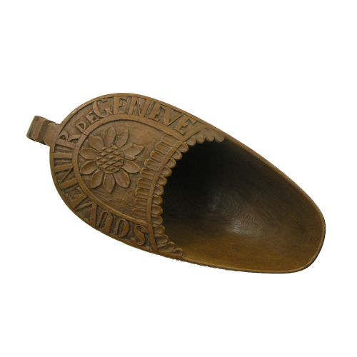 Beautiful 19th Century Swiss Carved Treen Scoop